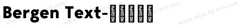 Bergen Text字体转换